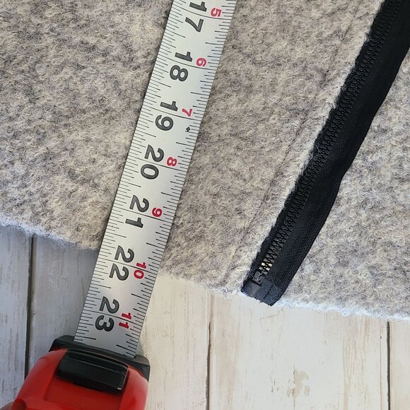 Cara Loren Gray Wool Blend Moto Jacket Asymmetrical Zipper Women Small Outerwear - Picture 7 of 10